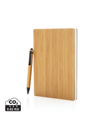 A5 Bamboo notebook & pen set