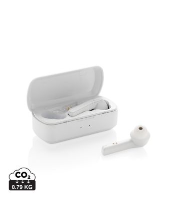 Free Flow TWS earbuds in charging case