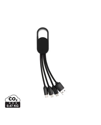 4-in-1 cable with carabiner clip