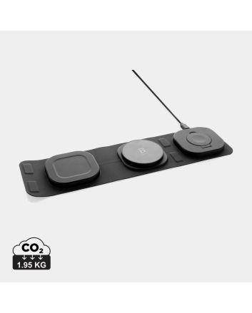 Swiss Peak RCS rplastic 3-in-1 wireless 15W travel charger