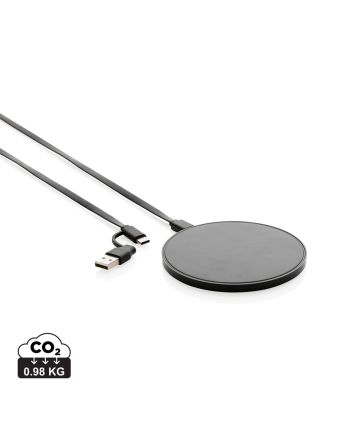 RCS standard recycled plastic 10W wireless charger