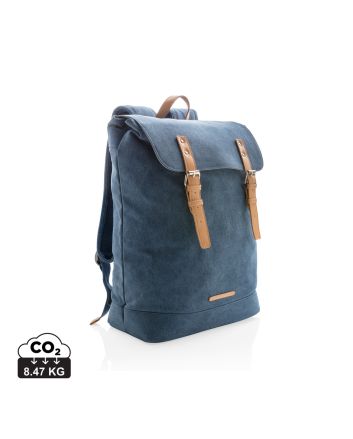 Canvas laptop backpack PVC free