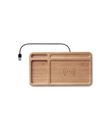 Bamboo Desk Tidy & Charger