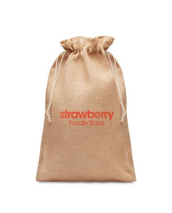 Large Jute Drawstring Gift Bag