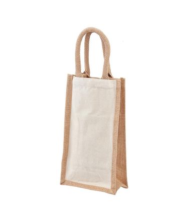 Salisbury Cotton Jute Bottle Bag