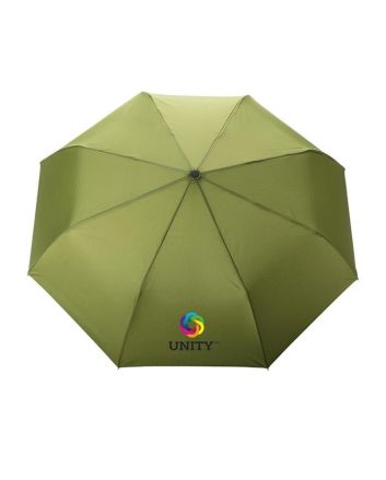 Impact Aware RPET 21" Bamboo Auto Umbrella