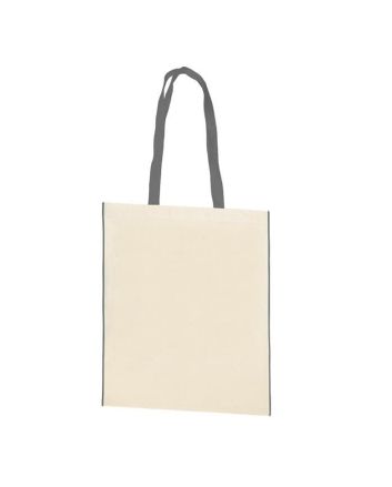 Kasa Cotton Shopper Bag With Dyed Trim And Handles