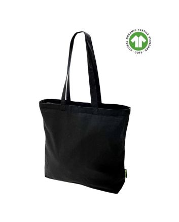 Tafi Organic 10oz Black Canvas Bag With Zip