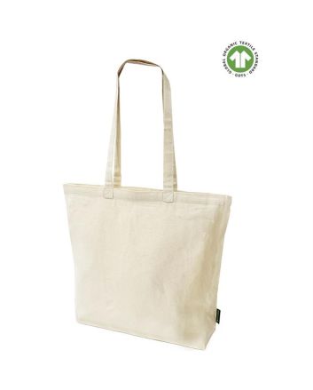 Tafi Organic 10oz Natural Canvas Bag With Zip