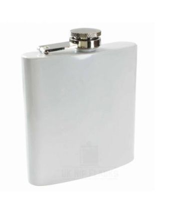 White Hip Flask 6oz