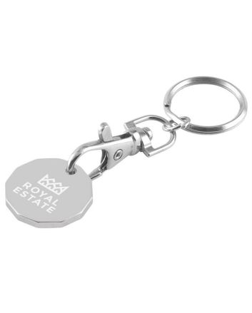 Engraved Trolley Coin with Keychain