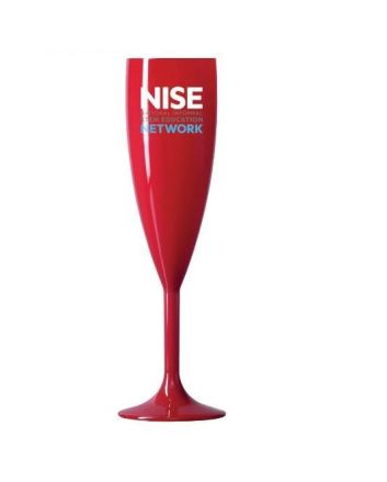 Reusable Red Champagne Flute 