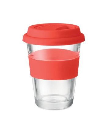 Glass Drinks Mug with Silicone 350ml