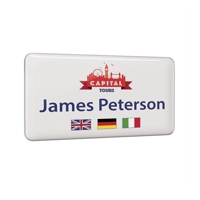 Digitally Printed Metal Name Badges