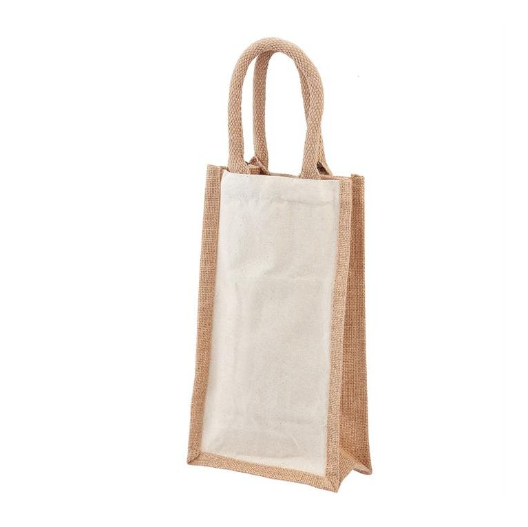 Salisbury Cotton Jute Bottle Bag