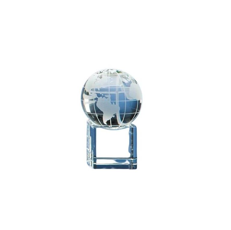 5cm Optical Crystal Globe on Clear Base