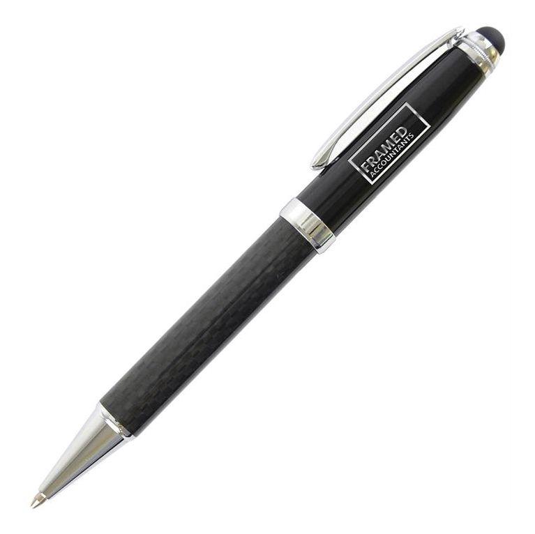 Carbon Fibre Black Stylus Ballpen