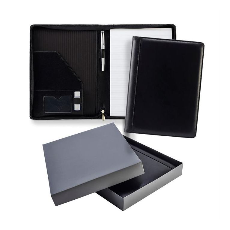 A4 Zipped Ascot Leather Conference Folder