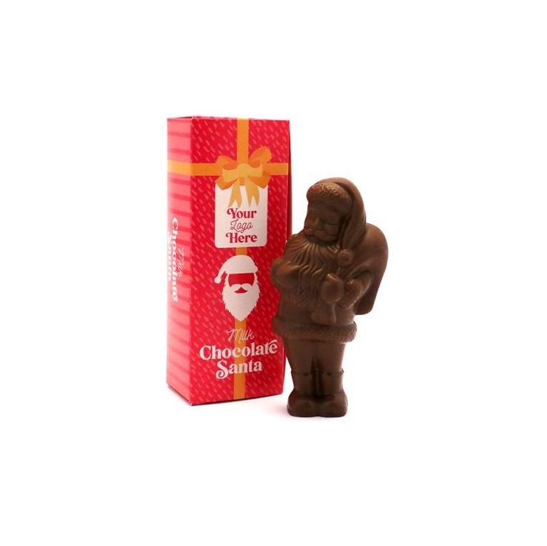 Milk Chocolate Santa in Eco Flip Top Box