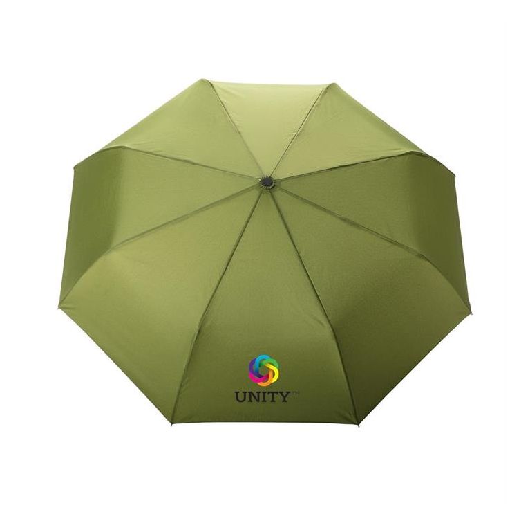 Impact Aware RPET 21" Bamboo Auto Umbrella