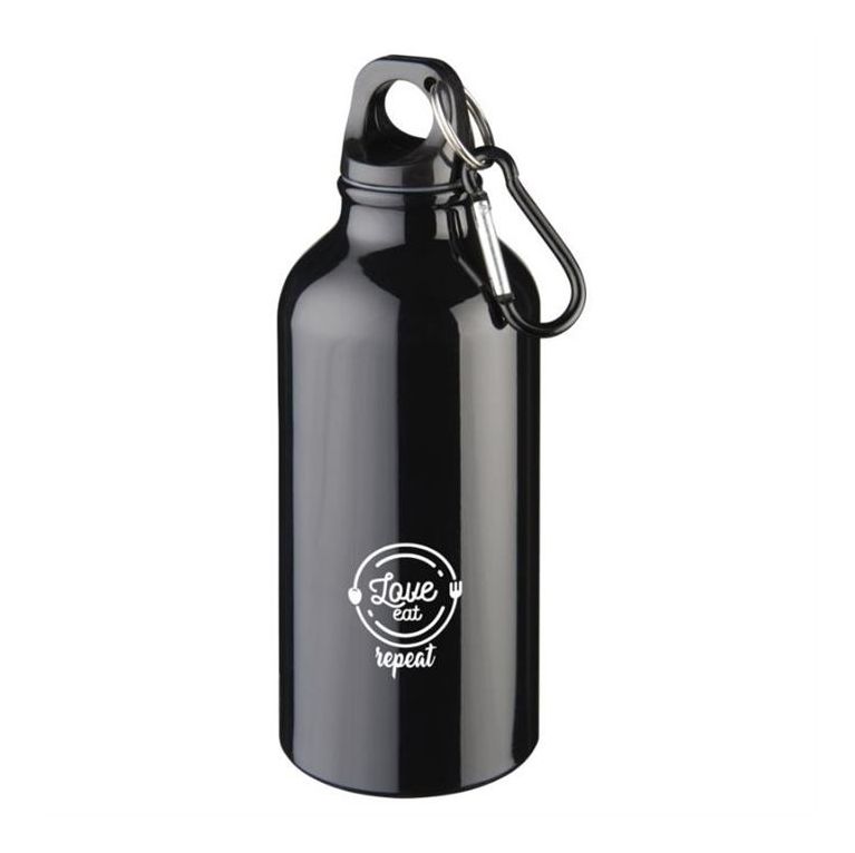 Oregon Recycled Aluminium Water Bottle With Carabiner 400ml