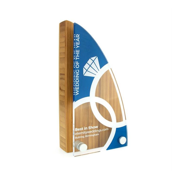 Bamboo Award With Acrylic Front 110 x 200mm