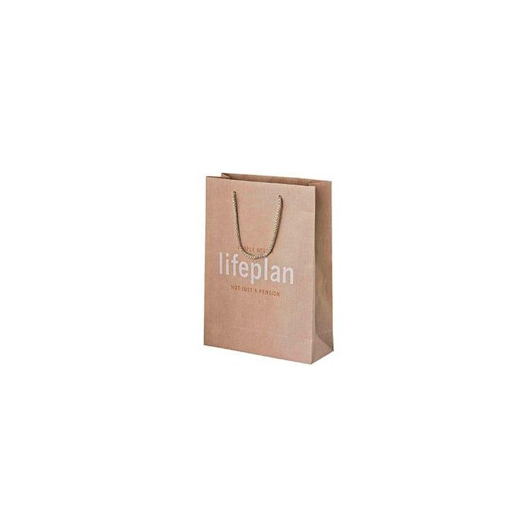 240 x 330 x 100 mm Kraft Handled Paper Laminated Carrier Bag