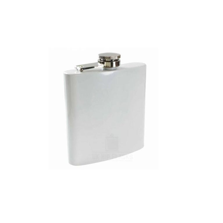 White Hip Flask 6oz