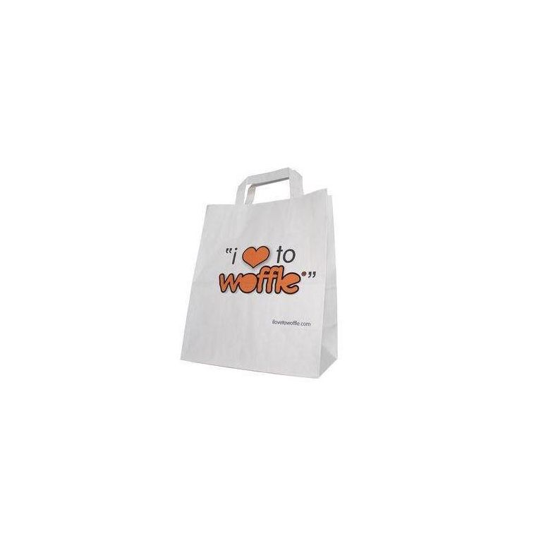 SOS Flat Paper Carrier Bag