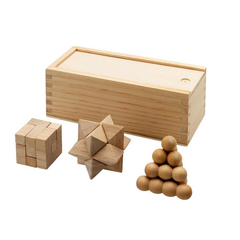 Brainiac 3 Piece Wooden Brainteasers