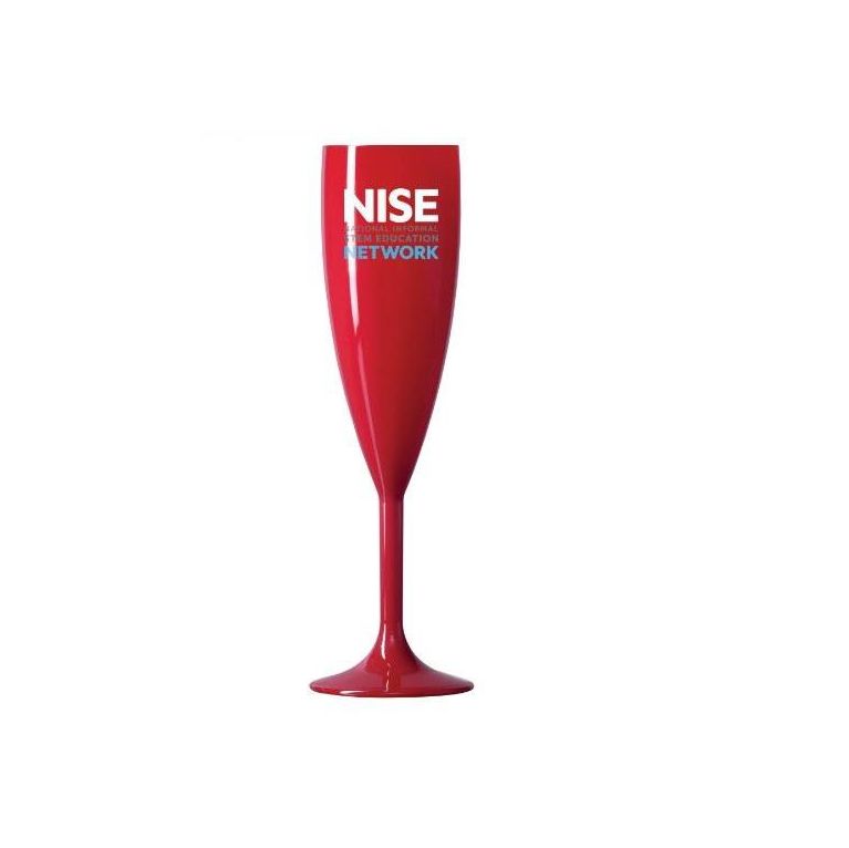 Reusable Red Champagne Flute 